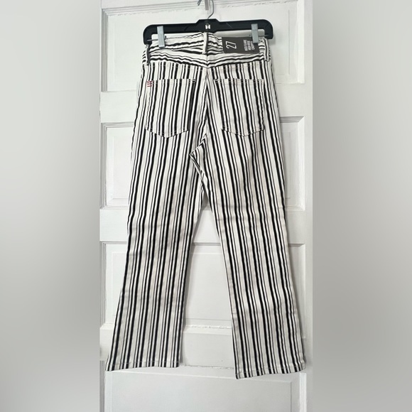 BDG kick flare high rise cropped 27 black white striped new nwt - Picture 5 of 12